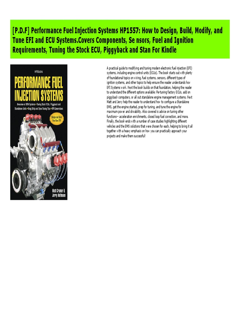 Performance Fuel Injection Systems hp1557 How To Design Build Modify