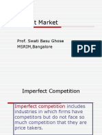 Imperfect Market: Prof. Swati Basu Ghose MSRIM, Bangalore