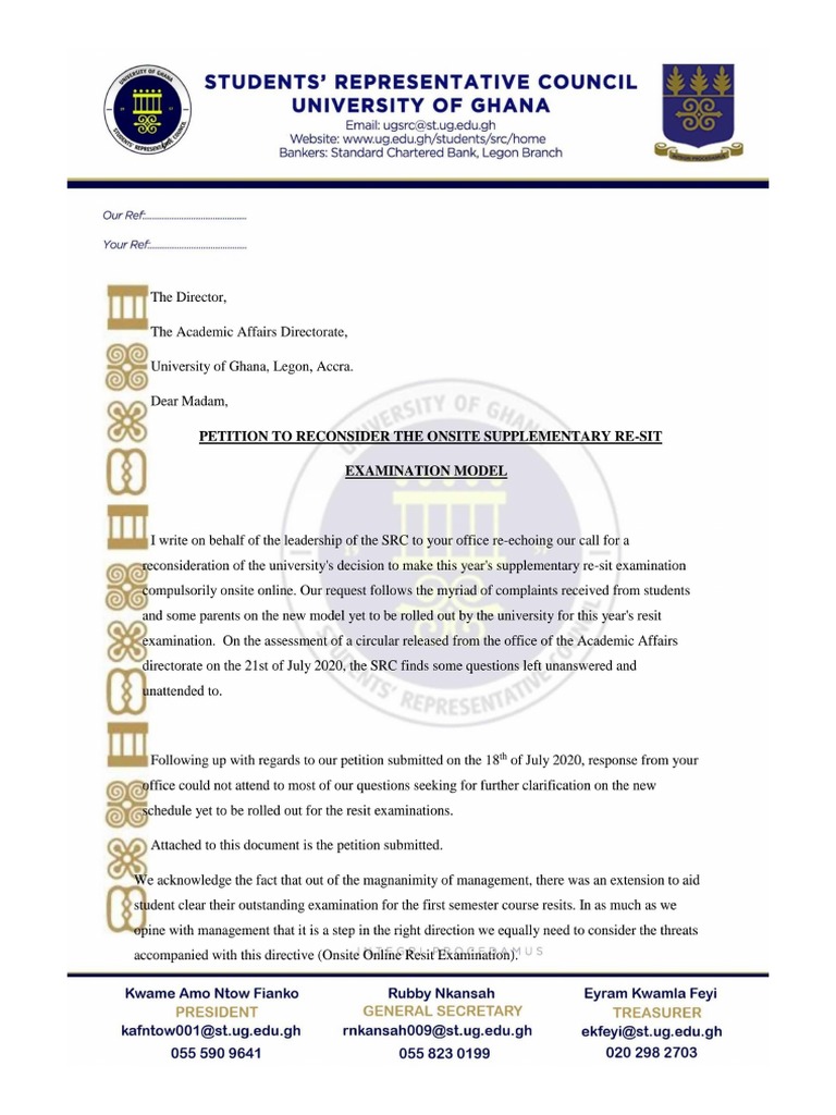 SRC PETITION To Academic Affairs Directorate PDF 222 | PDF