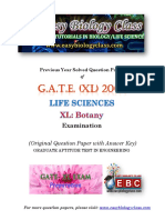 GATE XL 2003 Original Question Paper Botany PDF