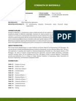 Strength of Materials: Course Outline