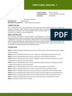 Structural Analysis - I: Course Outline