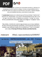 Apresentação MODERNISMO BRASILEIRO