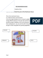 Read The Text and Label The Parts of The Mushroom House: Solar Panels Roof Garden