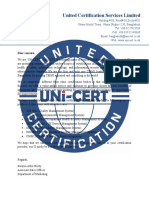 United Certification Services Limited: Dear Concern