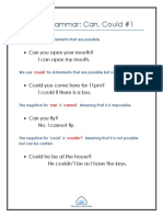 Primary Grammar: Can, Could #1: - Can You Open Your Mouth? I Can Open My Mouth