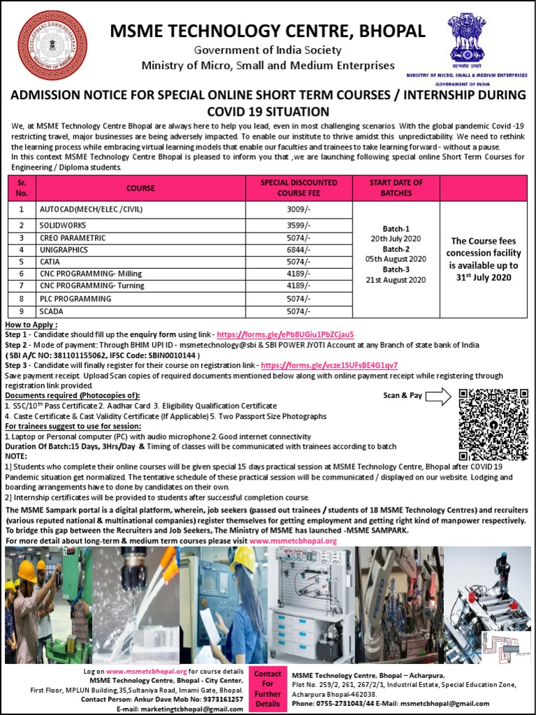 Msme Technology Centre, Bhopal | PDF | Receipt | Computing And ...
