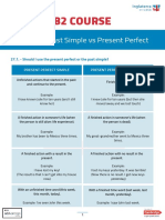 B2 Course: Unit 27 - Past Simple Vs Present Perfect