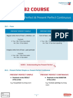 B2 Course: Unit 26 - Present Perfect & Present Perfect Continuous