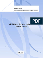 MEM12023A Perform Engineering Measurements: Release: 1
