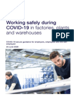 UK FSA - Working Safely During COVID 19 in Factories, Plants, and Warehouses, 24 Jun 2020 (36p) PDF