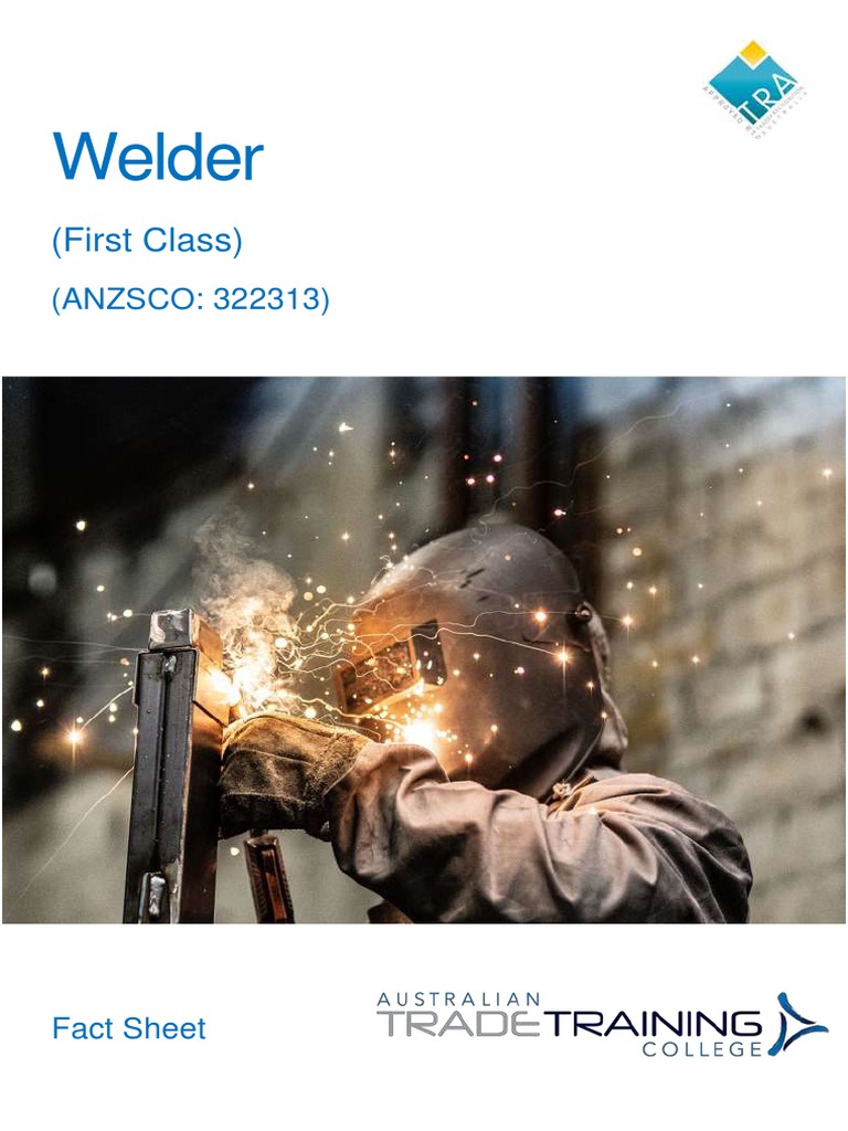 ATTC Fact Sheet Welder First Class PDF Metal Fabrication Welding