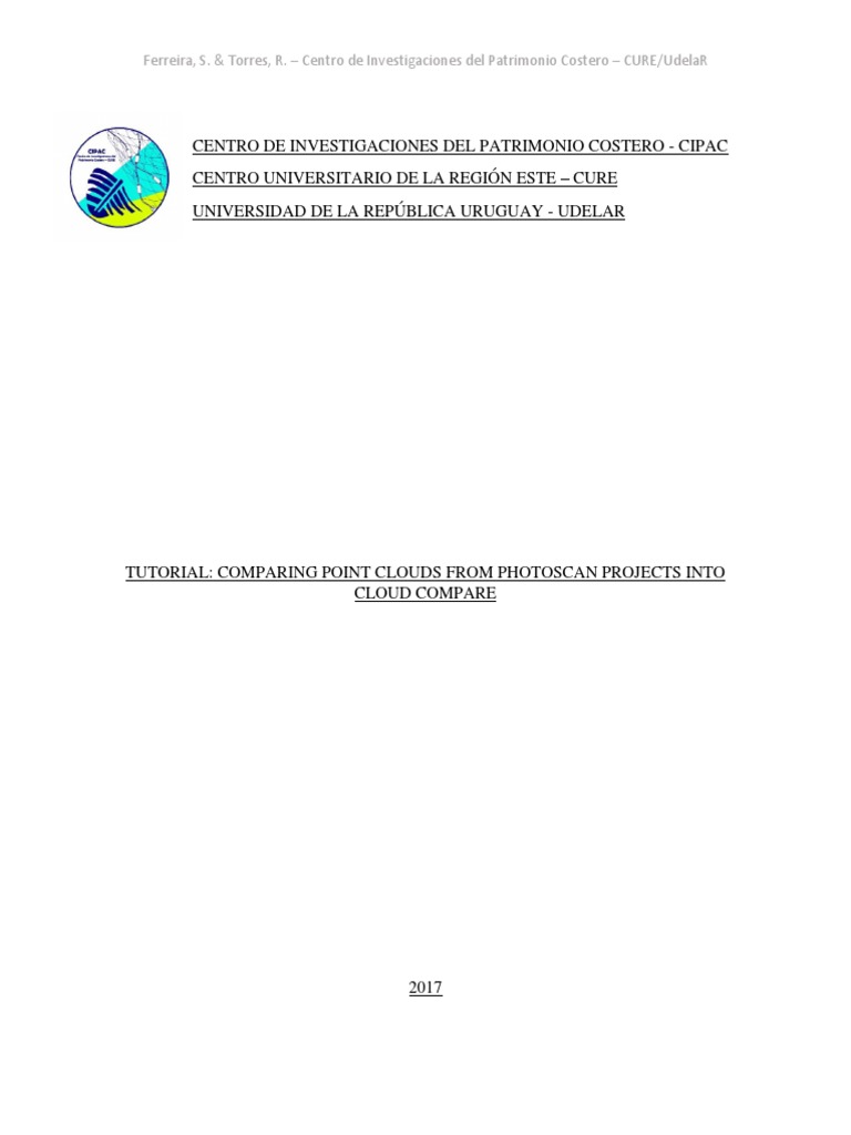 Tutorial Photoscan and Cloud Compare Eng PDF | PDF | 2 D Computer ...