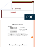 Demorgan'S Theorem: Lecure 5