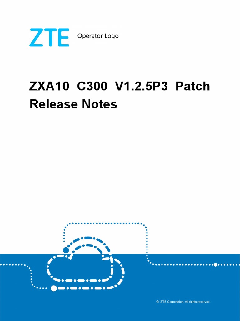ZXA10 C300 V1.2.5P3 Patch Release Notes - 20170320 | PDF | I Pv6