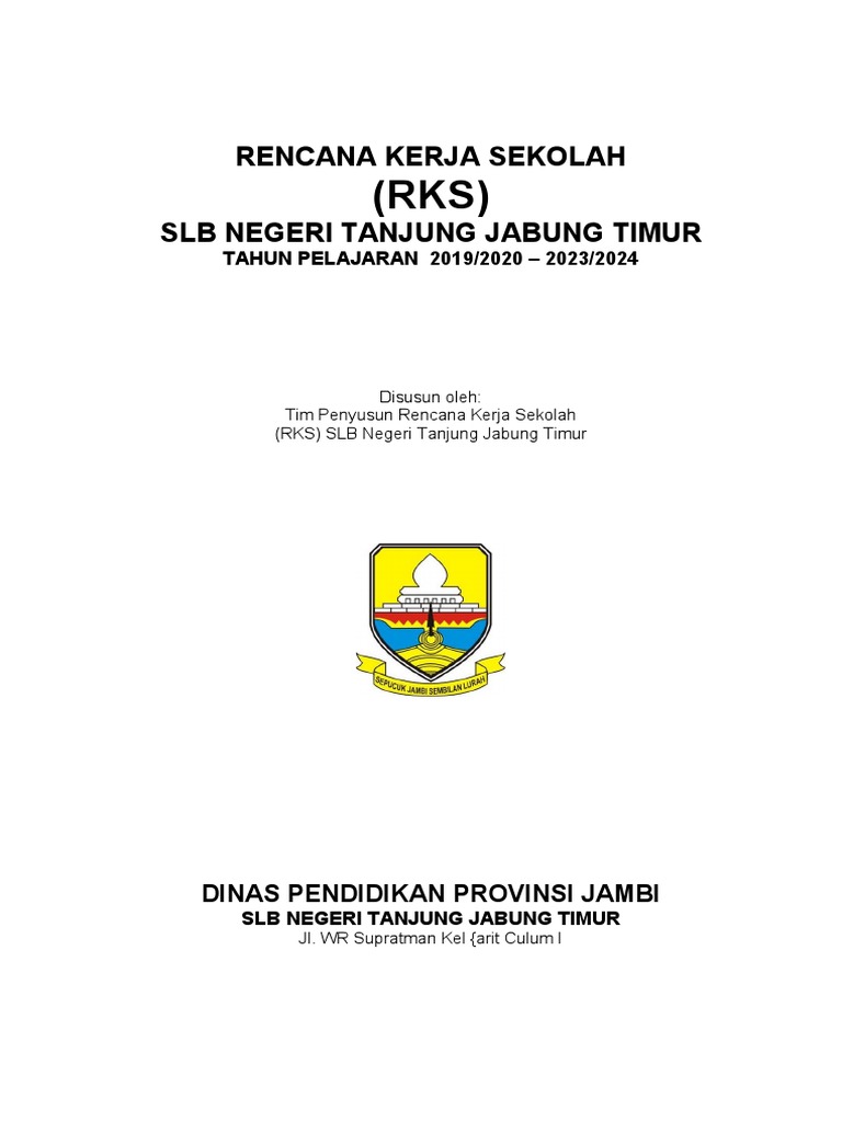 Rencana Kerja Sekolah SLB 2019-2024 | PDF | Karier & Perkembangan ...