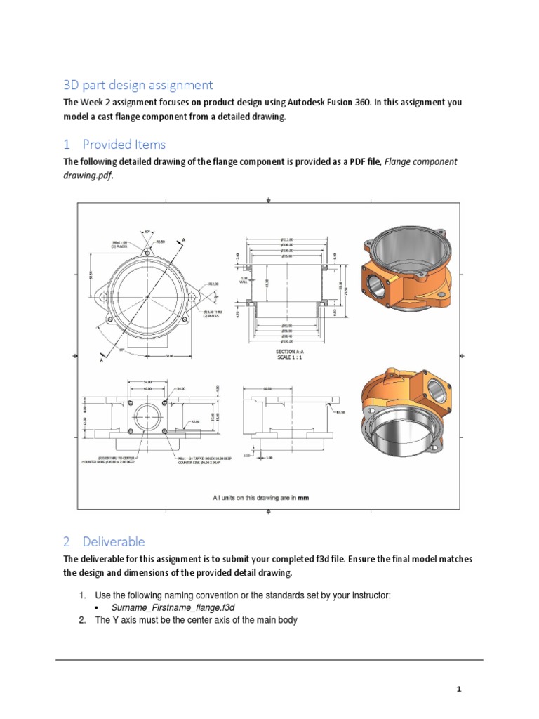 3D Part Design Assignment | PDF