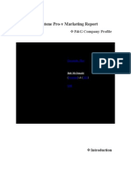 Pantene Pro-V Marketing Report: P&G Company Profile