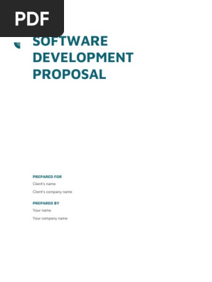 Software development proposal