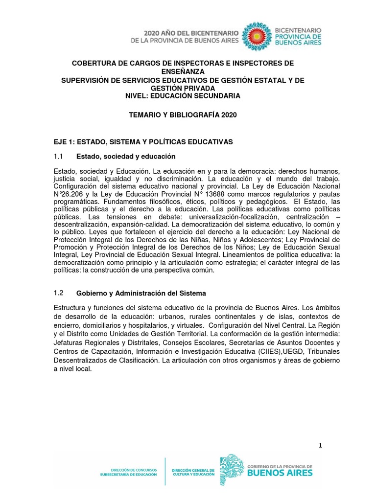 Mapeo para Inspectores de Escuelas Secundarias | PDF | Educación ...