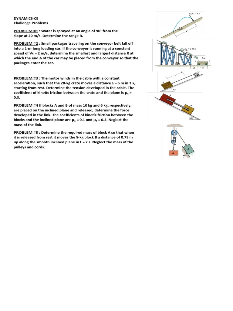 Dynamics Challenge Problems Solved | PDF