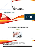 Business Writing Style II