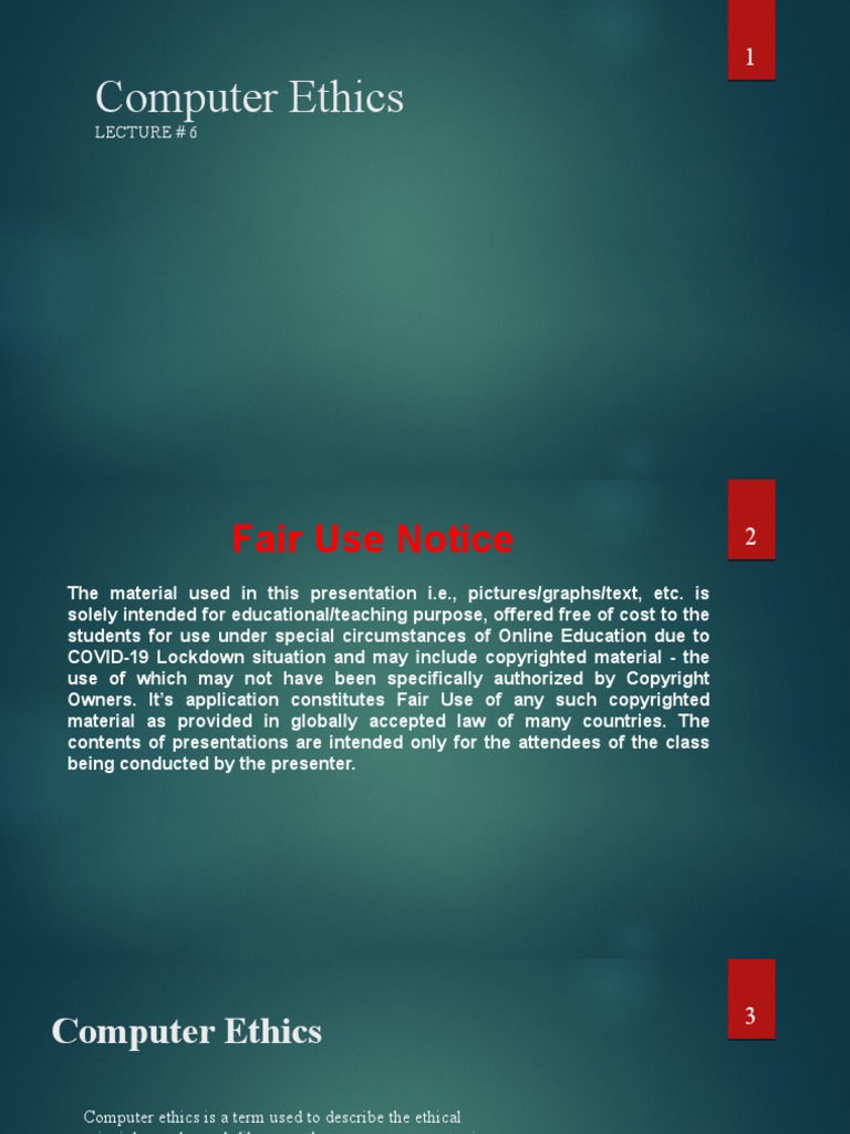 6 Computer Ethics | PDF | Copyright Infringement | Source Code