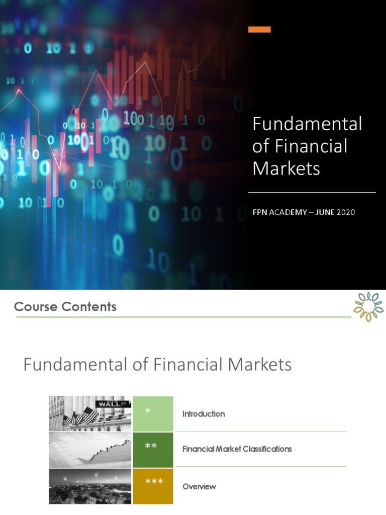 Fundamentals of Financial Markets | PDF | Financial Markets | Capital ...