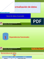 Normalización de bases de datos: dependencias funcionales, claves y formas normales