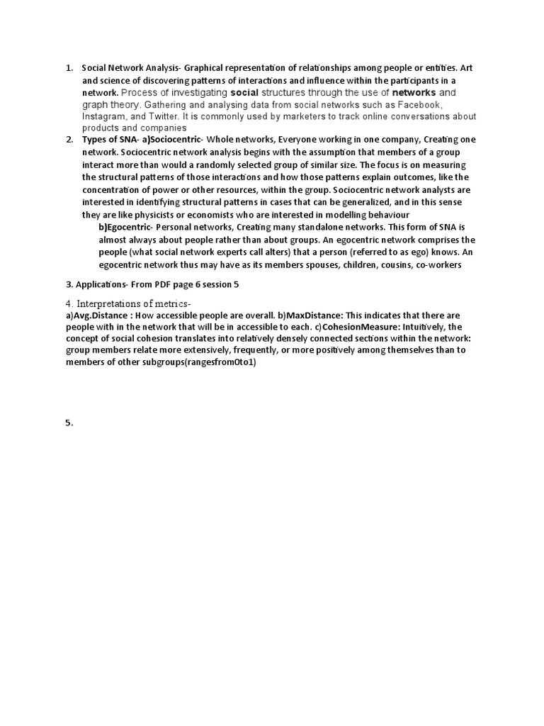 Social Network Analysis | PDF