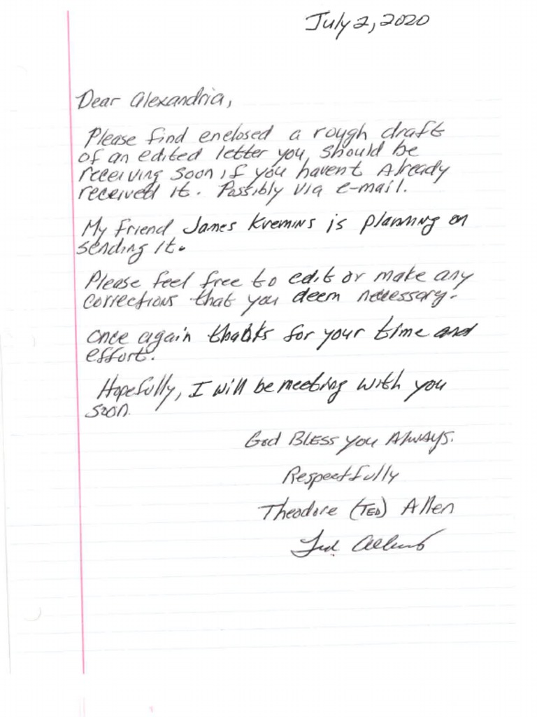 Theodore Allen Letter | PDF