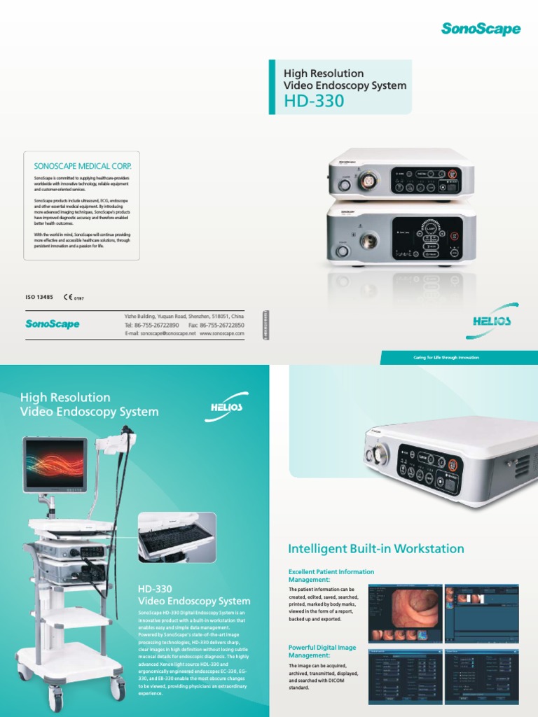 High Resolution Video Endoscopy System Sonoscape Medical Corp PDF