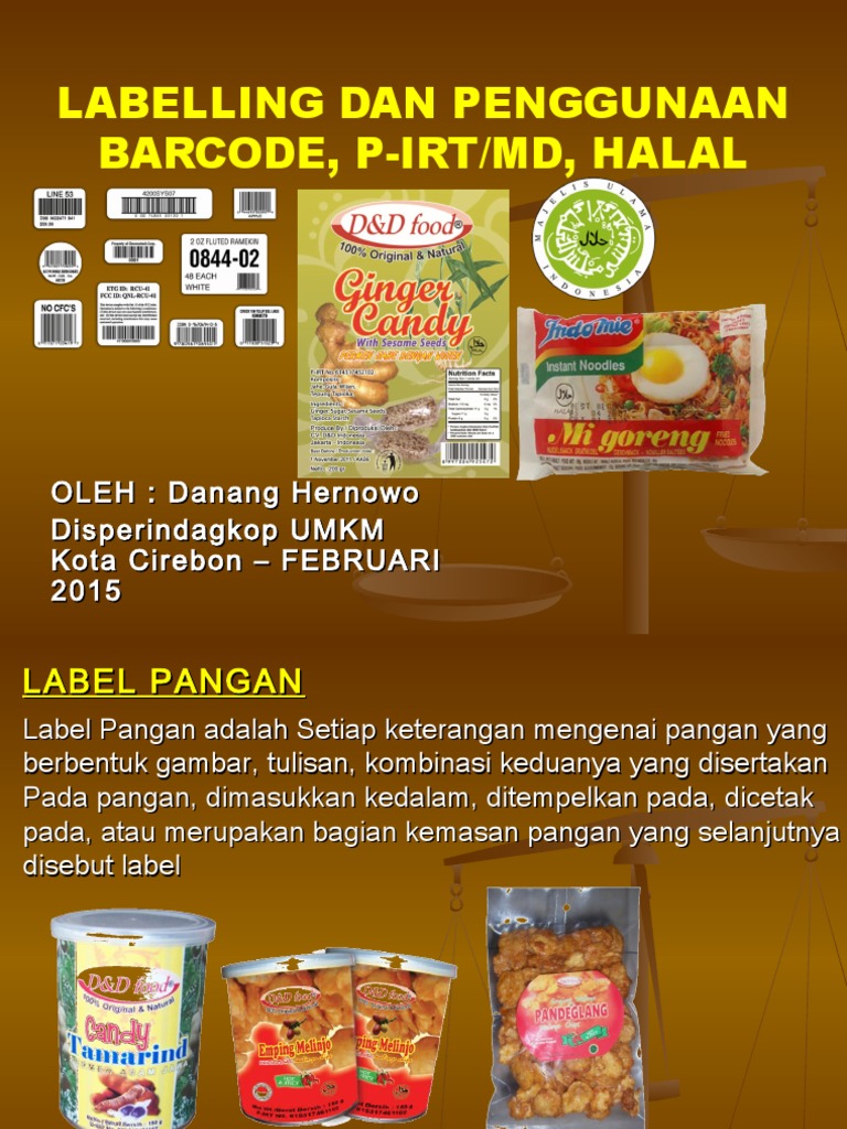 Panduan Label Pangan P-IRT dan Barcode | PDF | Pengembangan Diri ...