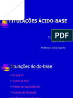 Determinação de concentrações por titulação ácido-base