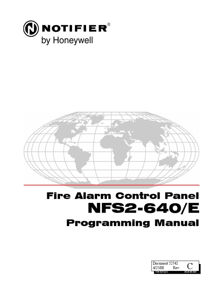 NFS2-640/E: Fire Alarm Control Panel Programming Manual | PDF | Smoke ...