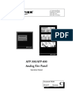 AFP-300/AFP-400 Analog Fire Panel: Operations Manual