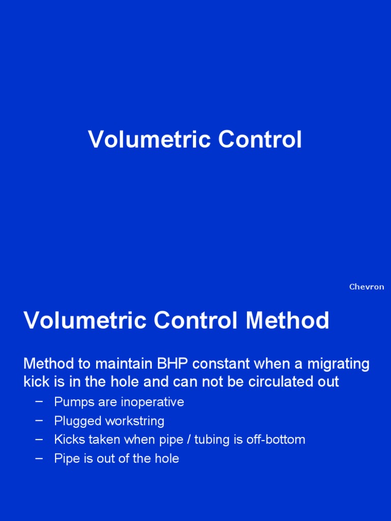 Volumetric Control: Chevron | PDF | Volume | Horsepower