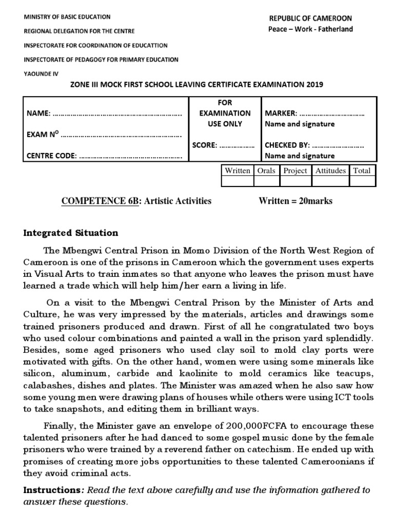 competence-6b-artistic-activities-written-20marks-integrated-situation