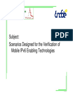Escenarios Diseñados para La Verificación de Mobile IPv6 Habilitar Tecnologías