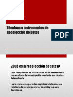 Técnicas e Instrumentos de Recolección de Datos