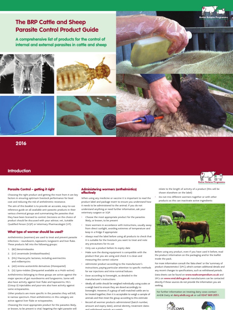 Parasite Control Guide PDF Parasitism Wellness