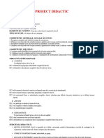 Proiect Didactic: Competenţe Generale, Sociale Şi Civice