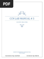 CCN Lab Manual # 3: Switch MAC Address Tables