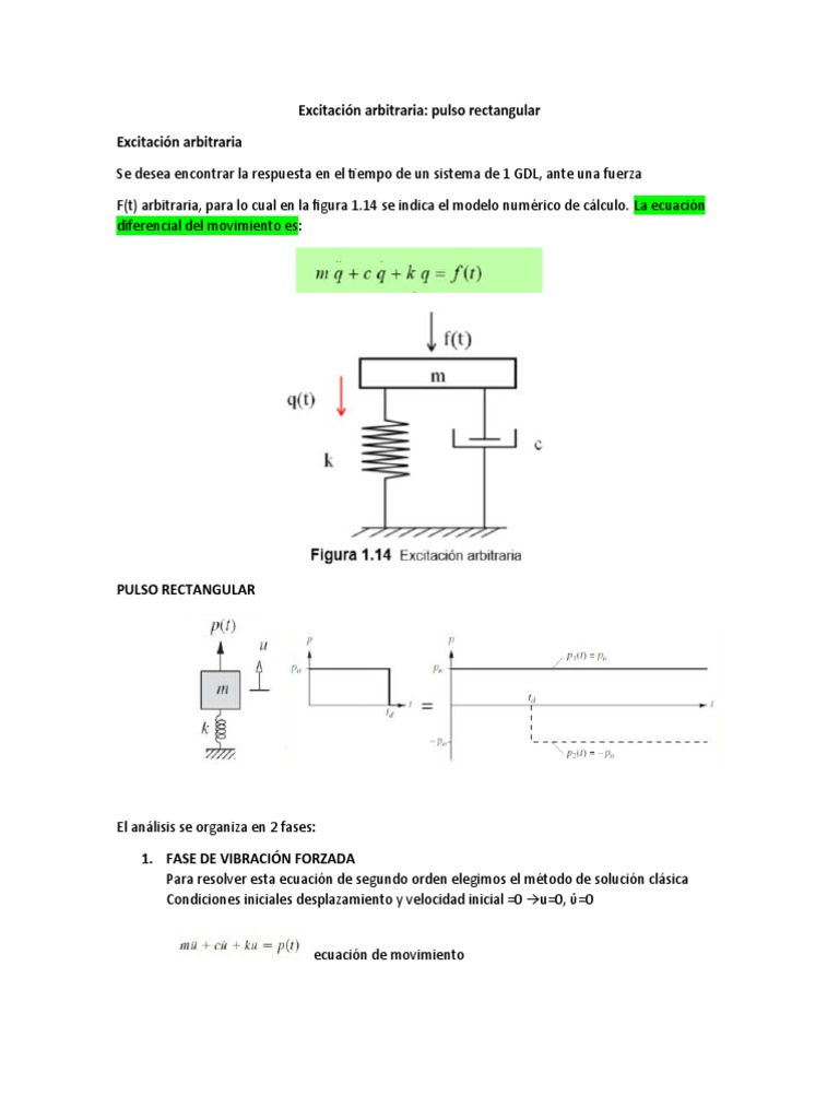 Análisis de pulso rectangular en sistemas | PDF | Ecuaciones ...