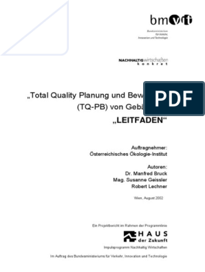 Total Quality Planung Und Bewertung