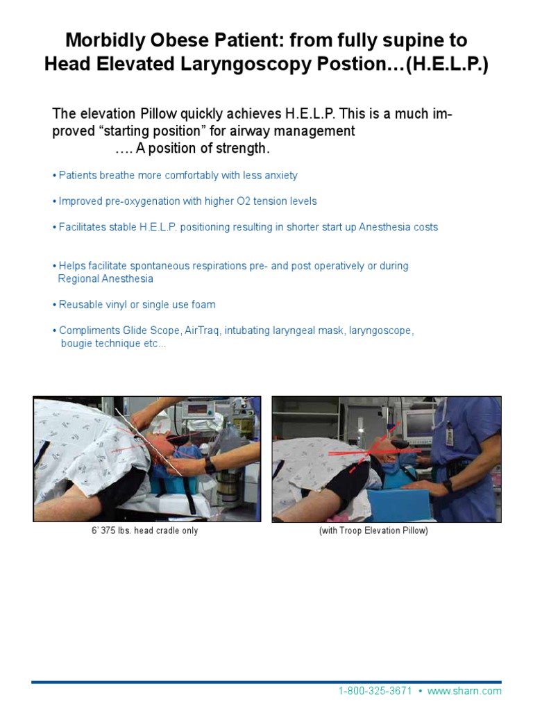 Morbidly Obese Patient From Fully Supine To Head Elevated Laryngoscopy