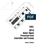 Guitar Signal Processor/Foot Controller and Preamp: Owner's Manual