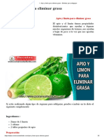 ▷ Apio y limón para eliminar grasa - Bebidas para adelgazar