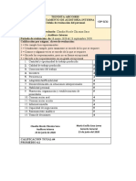 Evaluación personal auditora interna Tiendita Arcoiris