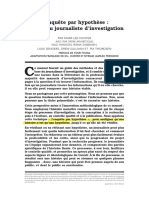 L'enquête Par Hypothèse Manuel Du Journaliste D'investigation PDF